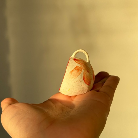 Vintage Christmas Folk Art Painted Pottery Nativity ‘Crèche’ Diorama Ornament - Picture 2 of 10